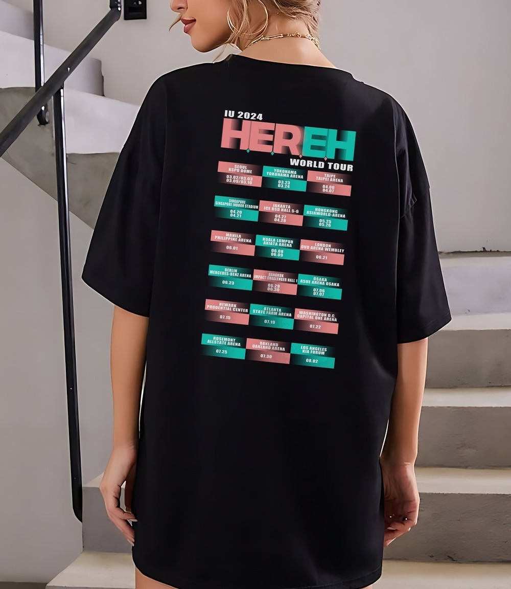 IUWorld Tour Concert Tee Kpop Concert Outfit IU Fans Shirt